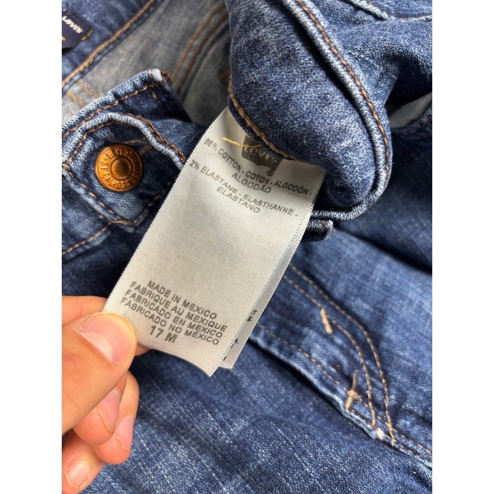 Levi's 524 Too Superlow Bootcut Jeans Size 17M Blue Low Rise Denim - Picture 4 of 10